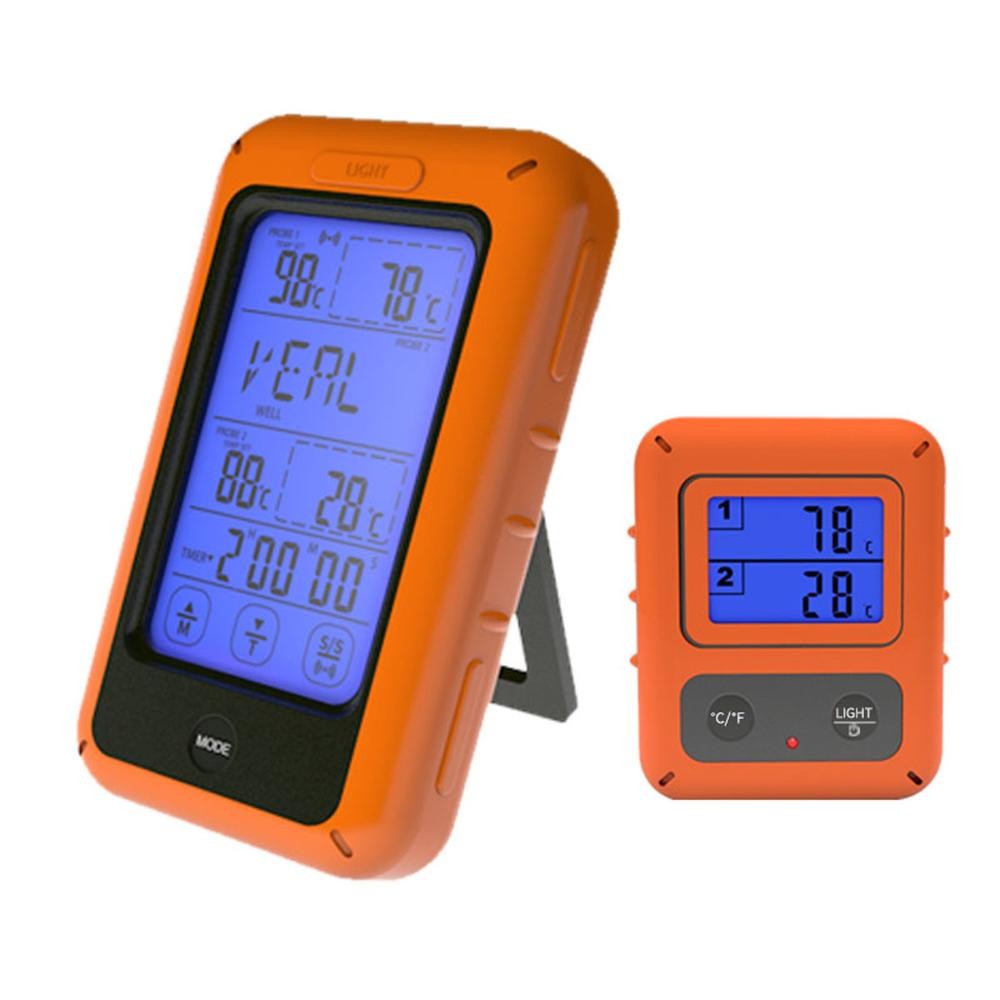 Wireless Touch Screen Food Double Fork Thermometer