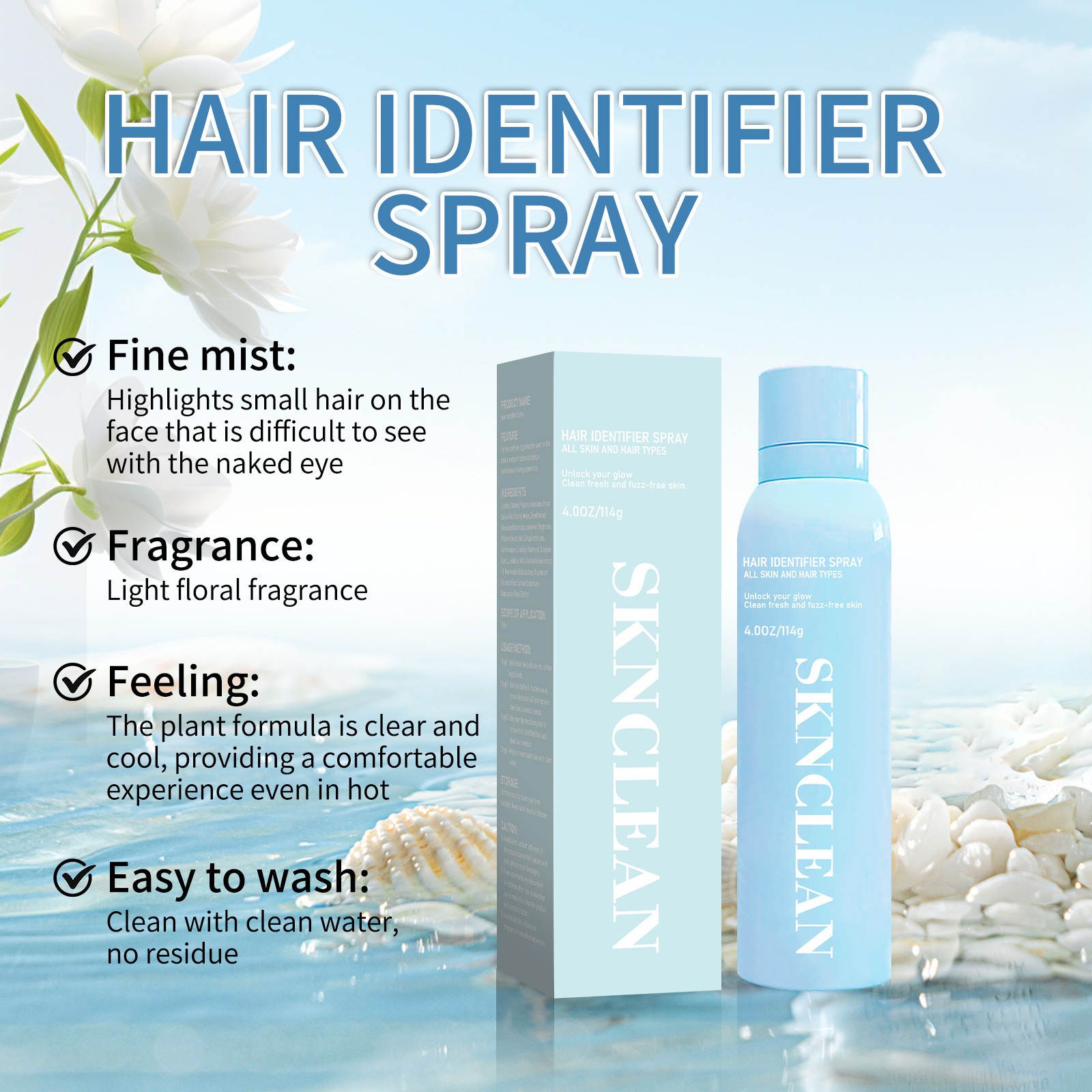 Hair Recognition Spray Suit for Facial Care