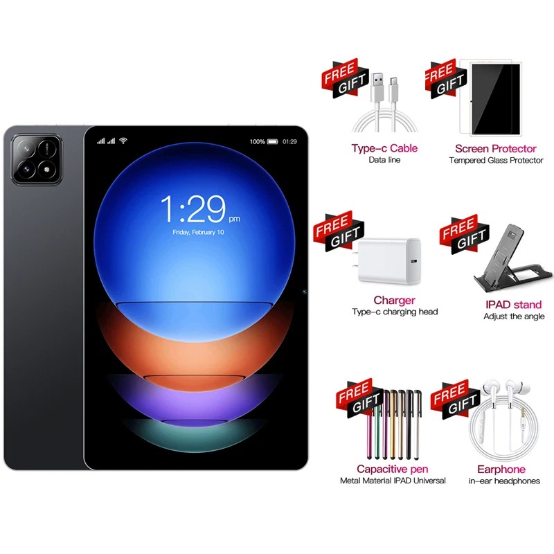 Pad 6S Pro Tablet - 11-inch HD 4K, Android 13, 5G Dual SIM