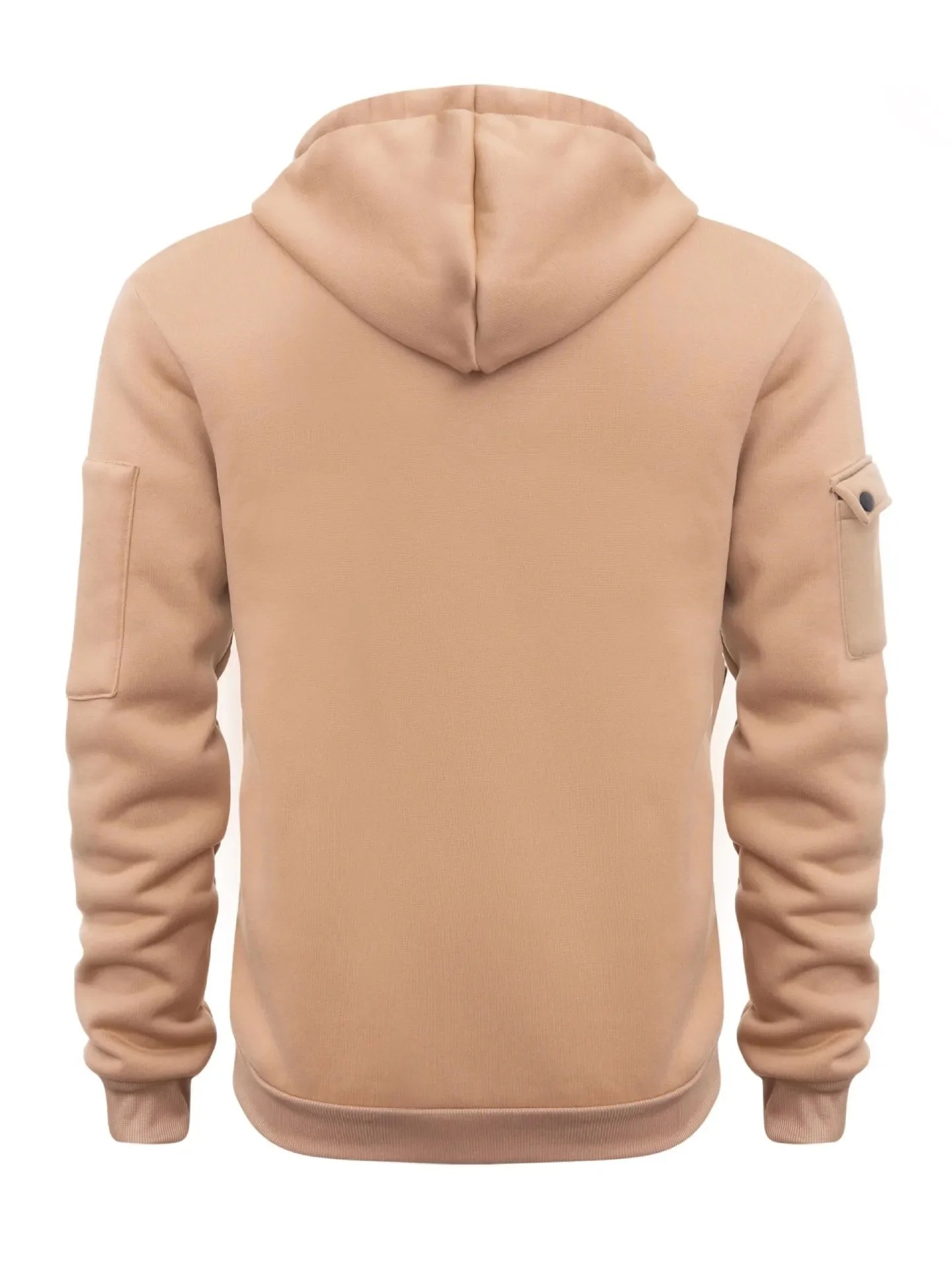 Multi-Pocket Zipper Loose Casual European Size Pullover Hoodie