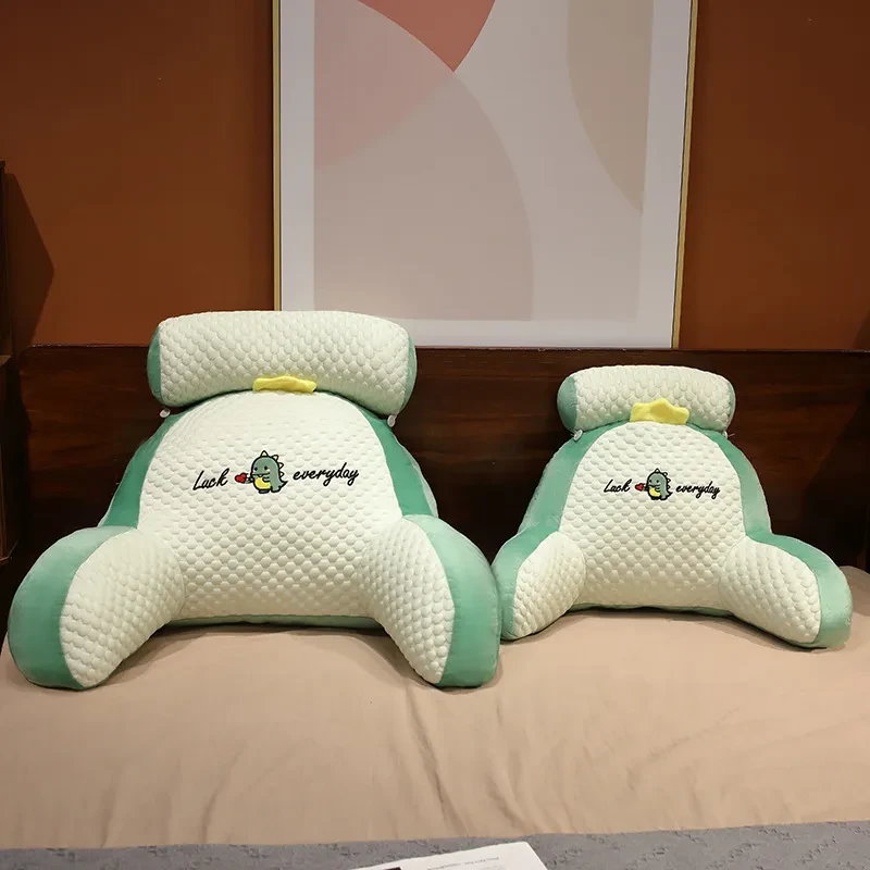 Sofa Fluffy Cushion Luncheon Pillow Triangle Reading Cushion Bedside Soft Large Backrest Lumbar Cushion Office Chair Cushion