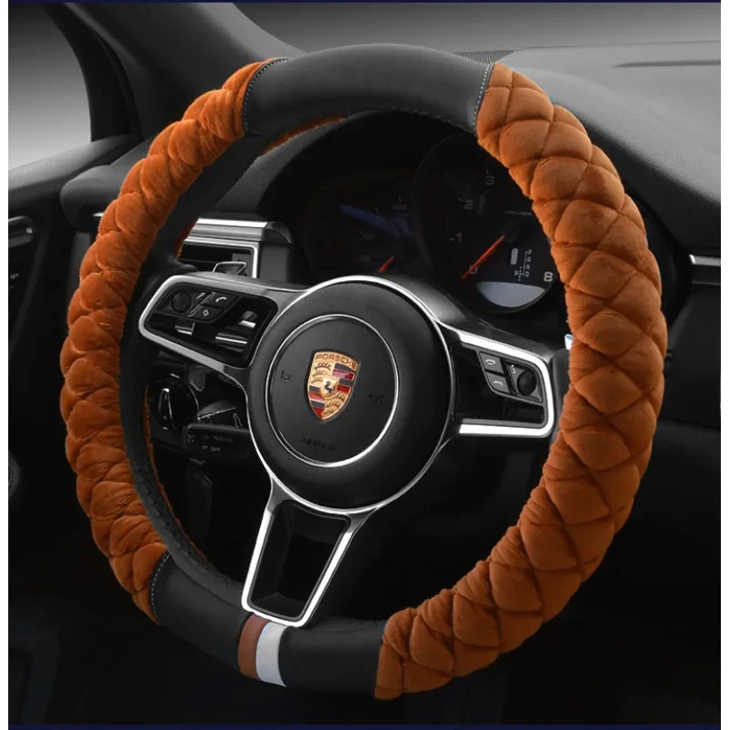 Plush Footprint Steering Wheel Cover – 38cm
