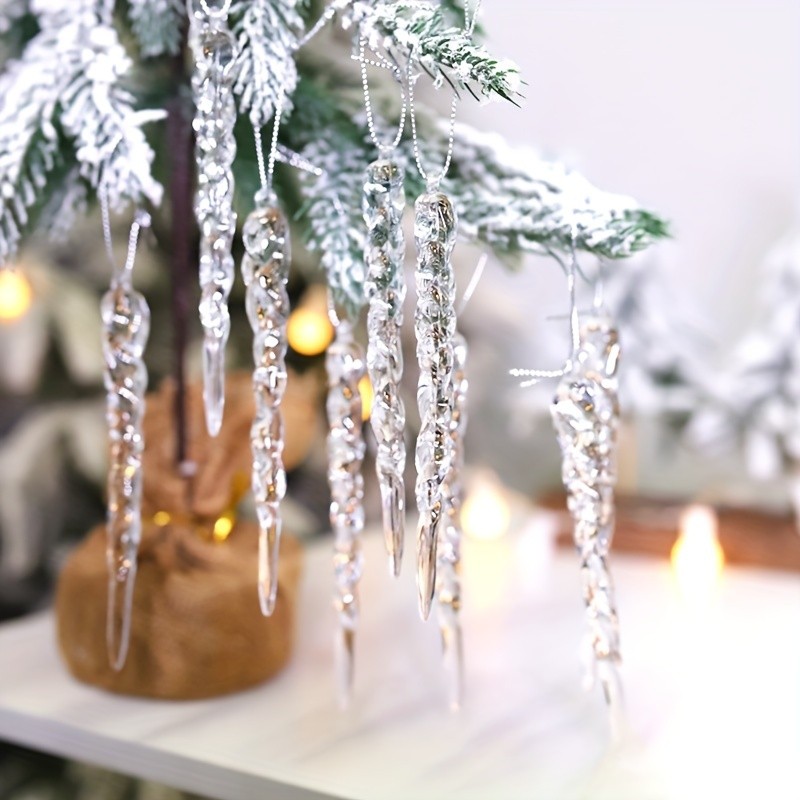 36pcs Crystal Clear Christmas Tree Ornaments
