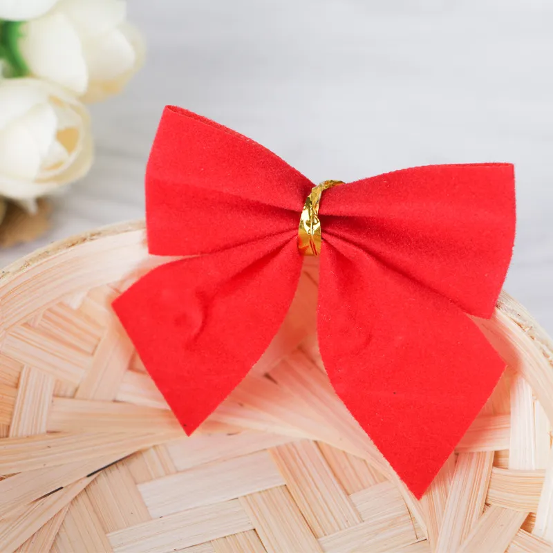 Christmas Decoration Supplies Christmas Tree Pendant Small Bowknot 12 Pieces