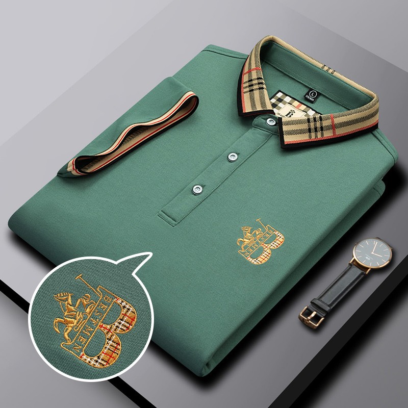 Embroidered Men's Pure Cotton Popsicle Polo Shirt