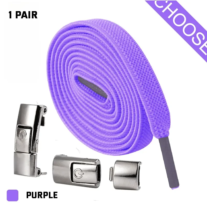Press Lock Shoelaces Without Ties Elastic Laces