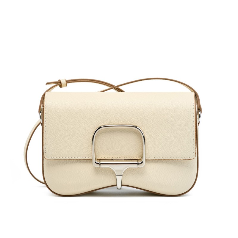 Leather Palm Print Shoulder Messenger Bag