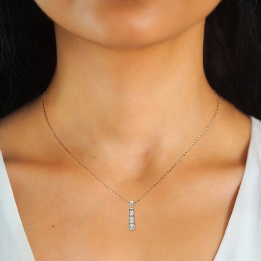 Light Luxury Minority Diamond Necklace Women's Advanced Design S925 Silver