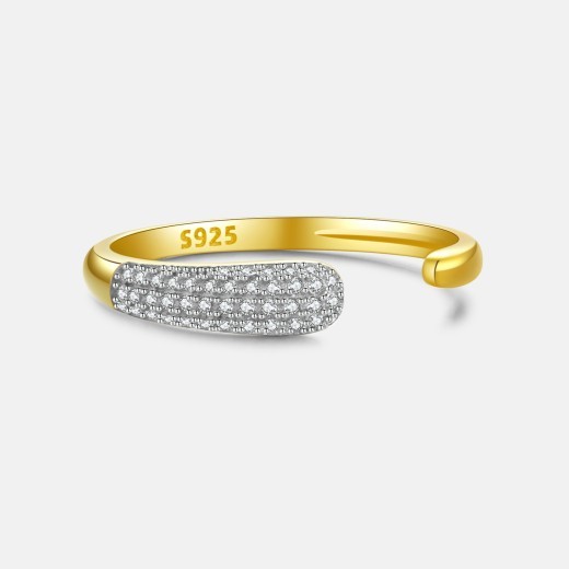 Trendy 925 Sterling Silver Simple All-match Retro Classic Open Adjustable Ring For Women