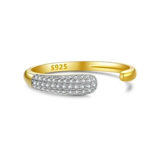 Trendy 925 Sterling Silver Simple All-match Retro Classic Open Adjustable Ring For Women