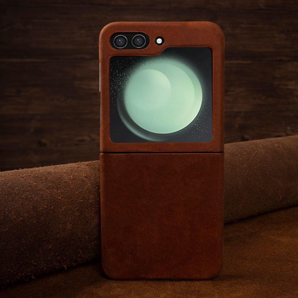 Hand Made Genuine Leather Case for Samsung Galaxy Z Flip Series