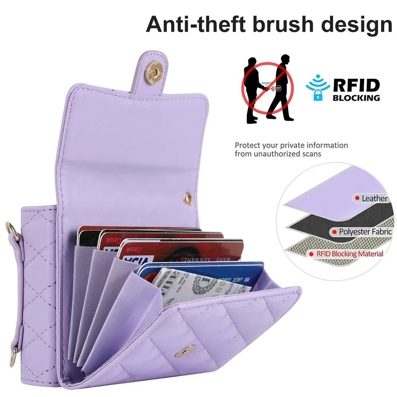 PU Leather Crossbody Lanyard Case for Motorola Razr 40 / Razr 40 Ultra