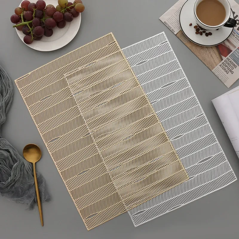 Rectangular Pvc Placemat Light Luxury Western Heat-resistant