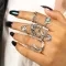 Exaggerated Seahorse Moon Turquoise 6-Piece Ring