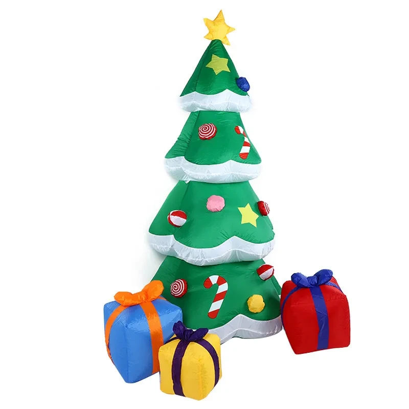 Christmas LED Lights Glowing Santa Tree