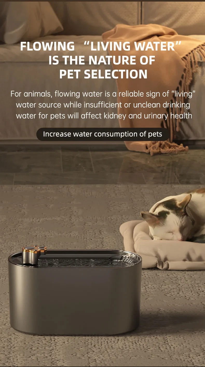 3L Cat Water Fountain Filter Automatic Drinker