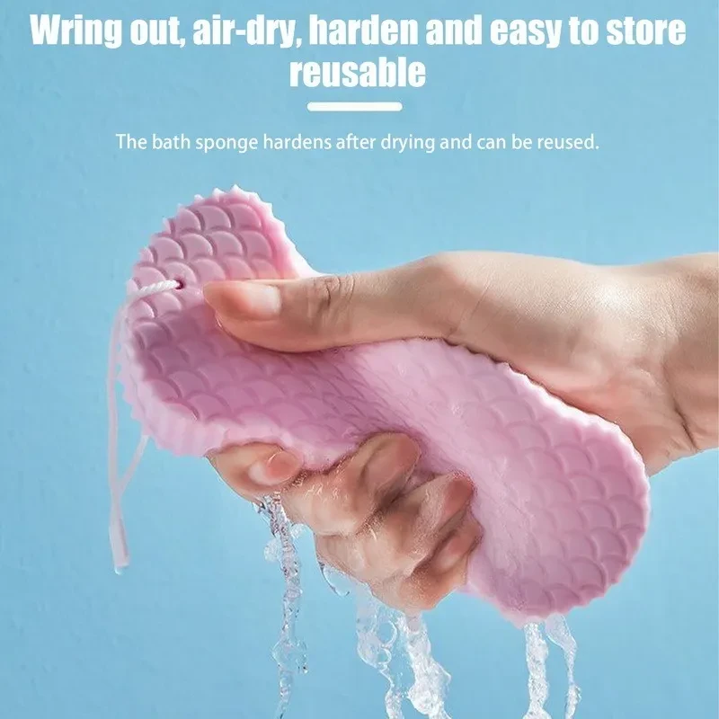 3D Body Rubbing Sponge Fish Scale