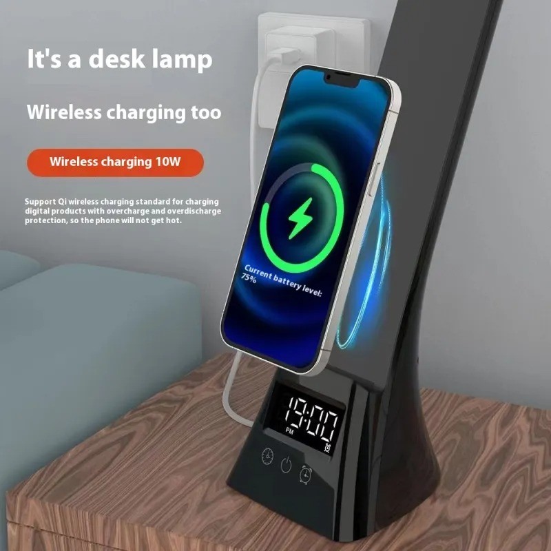 LED Smart Desk Lamp with Wireless Fast Charger