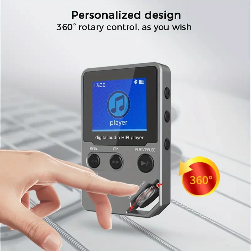 Innovative, Cappsu 72GB High-Fidelity Lossless Music Player - Professional Grade, Zinc Alloy, Wireless Wireless, Rotary Controls, FM Radio & Voice Recorder, Compact Design for Sports, CAPPSU