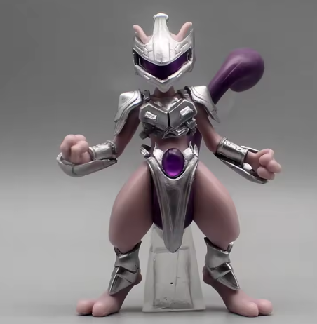 11cm Pokemon Mewtwo In Steel Armor Anime Action Figure Model Gk Statue Collection Desktop Decoration Ornament Cute Toys Boy Gift