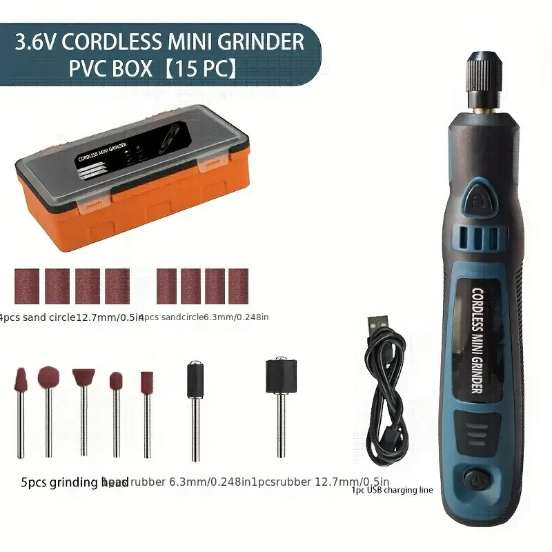 1 Set DIY Small Electric Grinder, Household Hand-held Electric Engraving Tool For Jade Engraving, Polishing Tool, USB Rechargeable Electric Grinder