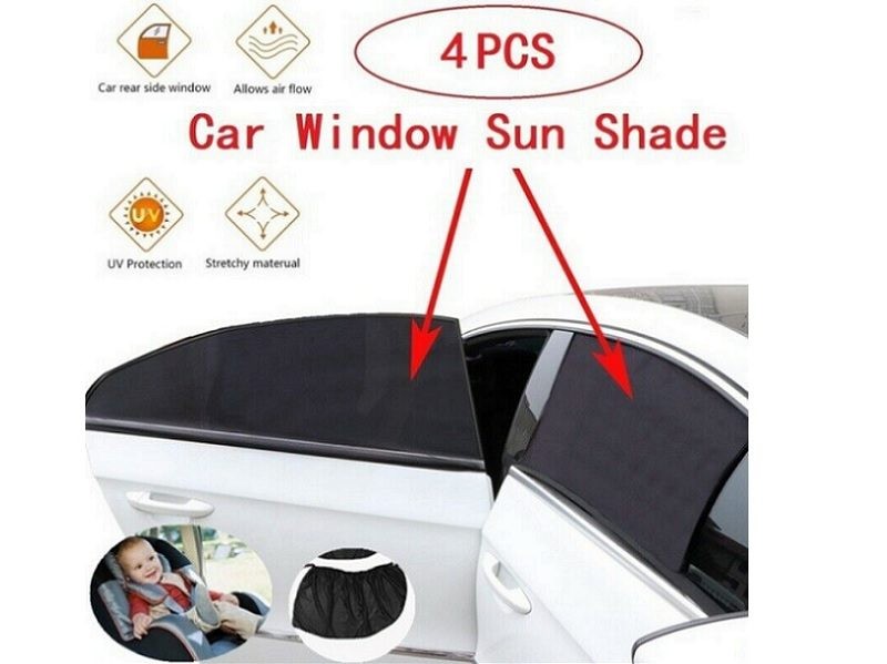 4pcs/set Car Front & Rear Side Window Sun Shade Cover
