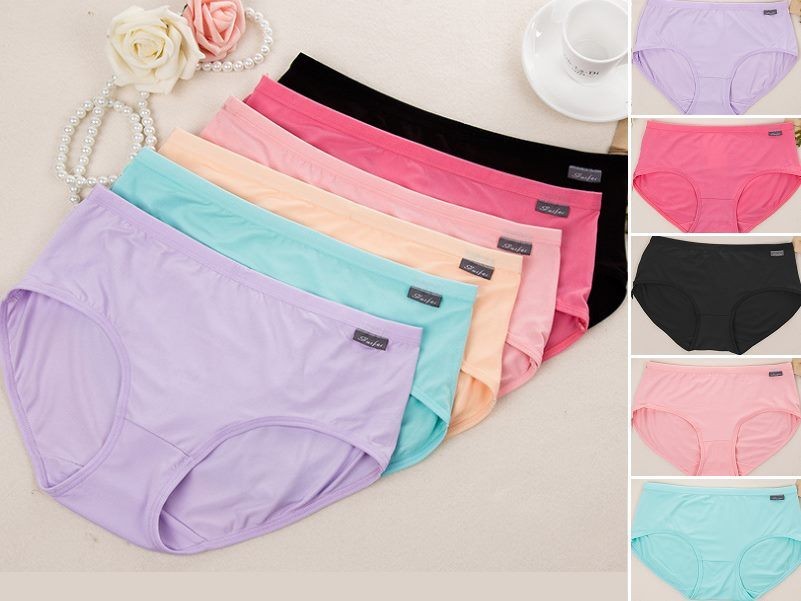 (4pcs) Spandex Comfort Underwear Women Briefs Panties Bikini Lingerie XL