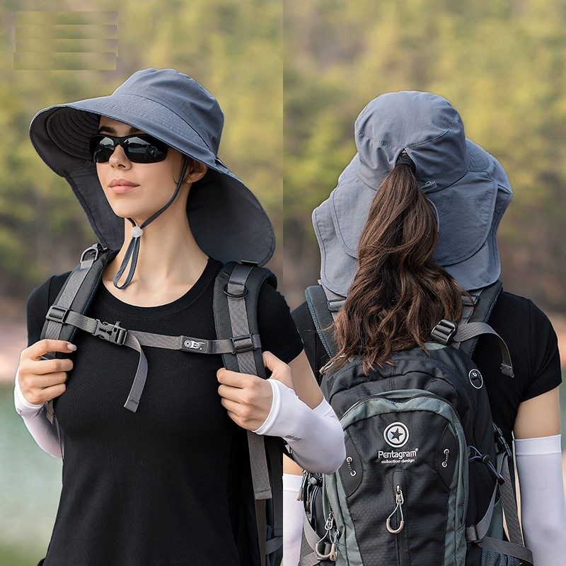 Sun Hats Wide Brim Bucket Outdoor Fishing Hiking Cap UV Protection 5 Colours