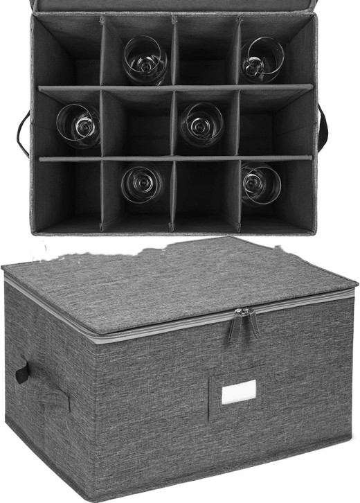 Stemware Storage Box Foldable Glassware