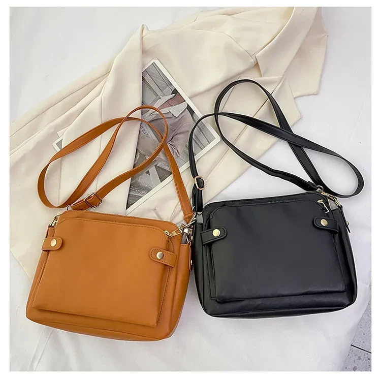 New Retro Multi-layer Large Capacity Shoulder Messenger Bag