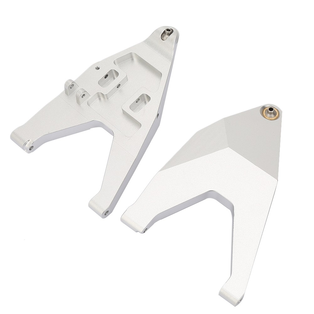 2PCS Metal Front Lower Suspension Arm Pull Rod for TRAXXAS UDR RC Truck Mode l(Silver)