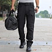 Men's Tactical Pants Water Resistant Flex Ripstop Cargo Lightweight Hiking-GREEN