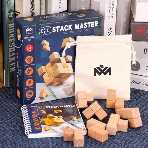 Children's Soma Cube Puzzle Building Block Space Logical Thinking Concentration Training Board Game