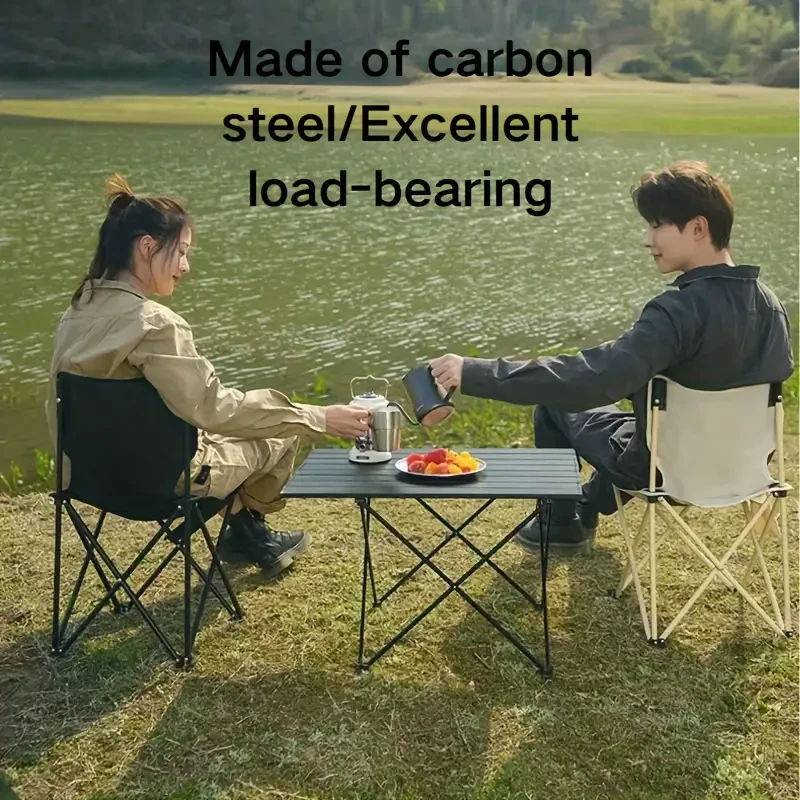 Portable Carbon Steel Folding Table with Storage Bag