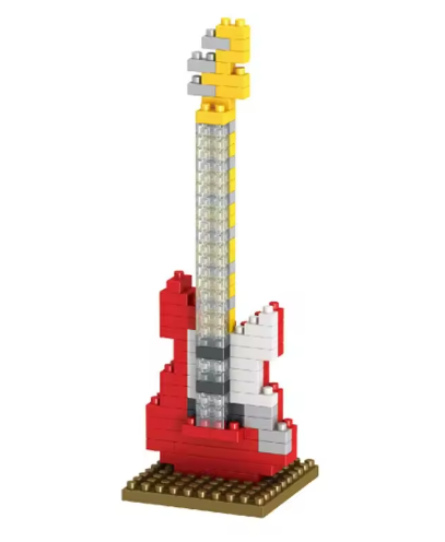 MOC Musical Instrument Building Blocks Music Series ABS Plastic Mini Piano Guitar DIY Assembly Bricks Children Educational Toys