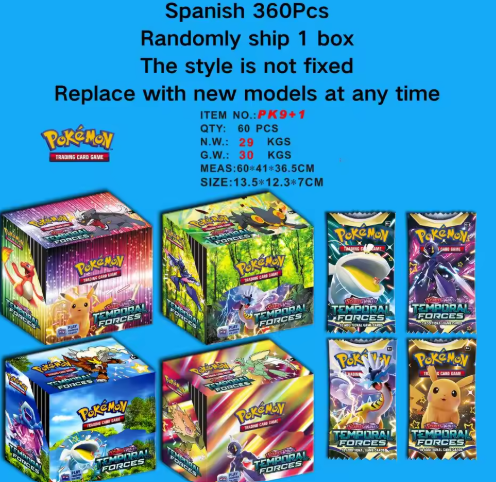 360Pcs Pokemon English TCG: Hidden Fates Evolutions Booster Collectible Trading Card Game Children