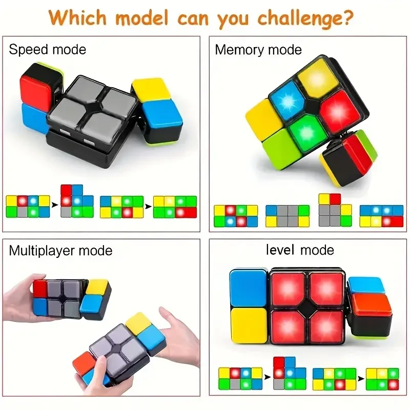 A New Fun Light And Music Smart Electric Hexahedron, With Multiple Modes To Choose From, Is A Novel And Educational Toy For Pretend Play, Helping To Develop Children's Hand-eye Coordination. It Is A Great Choice For Giving Children Gifts During Halloween