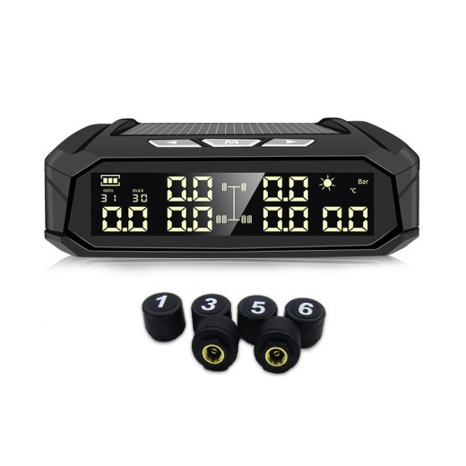 Solar External Tire Pressure Monitor 6 Tire RV Trucks