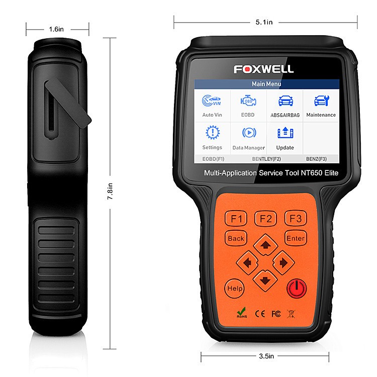 NT650 Elite OBD2 Automotive ScannerABS SRS DPF