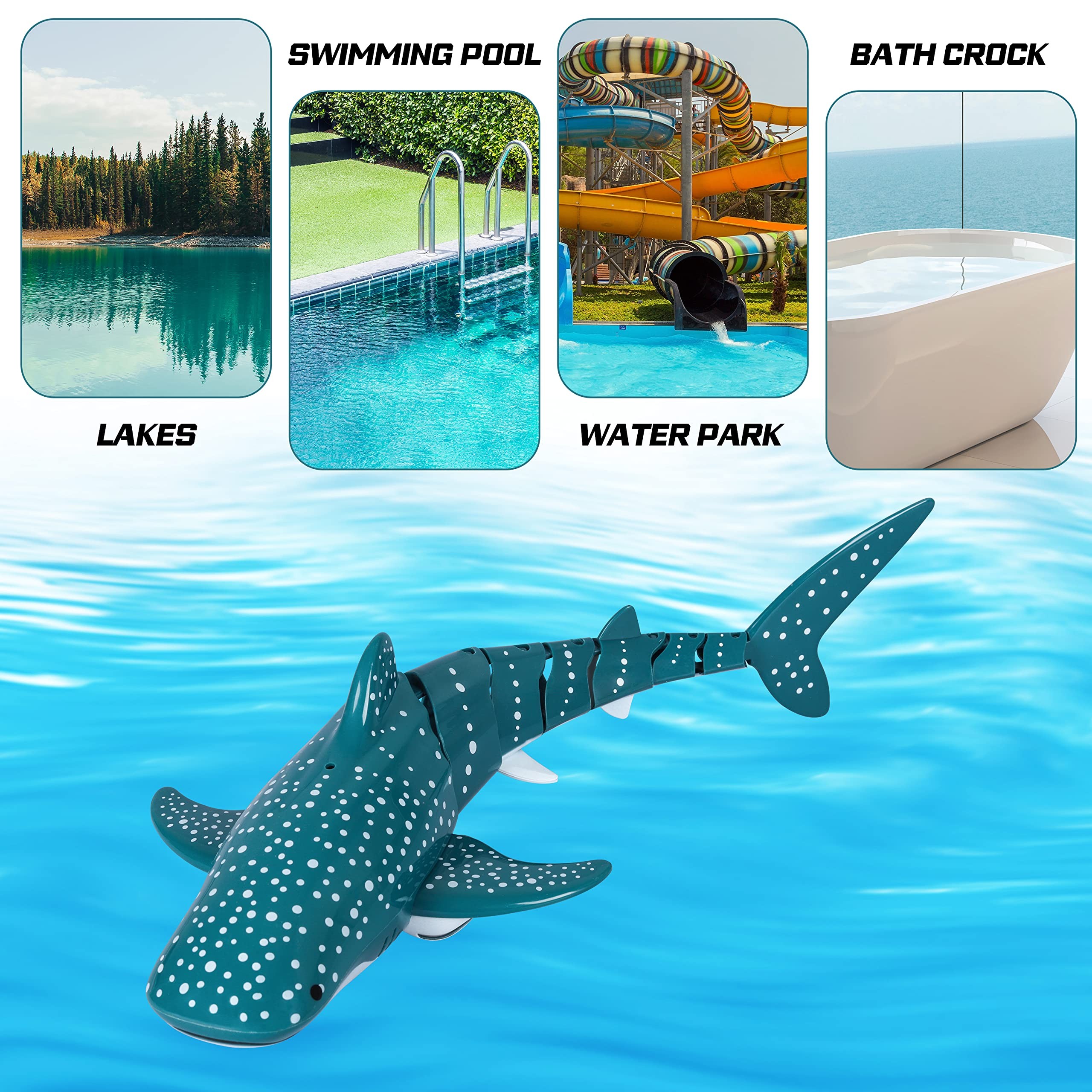 Smart RC Shark Whale Spray Water Toy