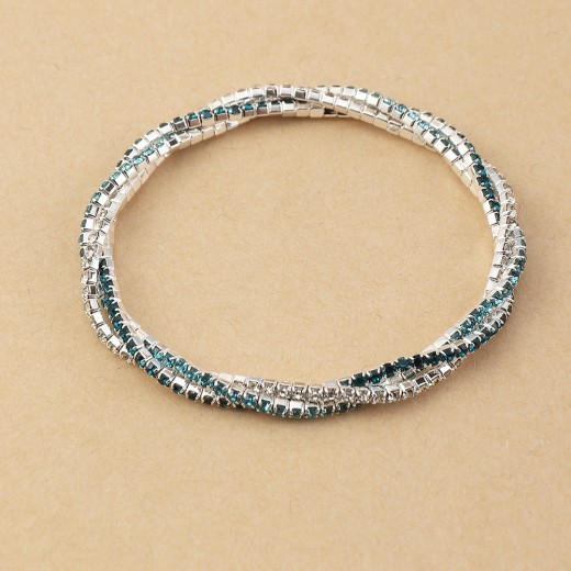 Multilayer Rhinestone Bracelet Girl Bracelet Bracelet Three Layer Cross Diamond Bracelet