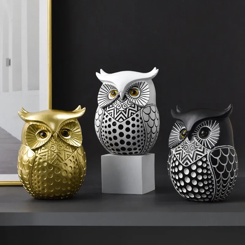 Owl Animal Resin Craft Ornament Home