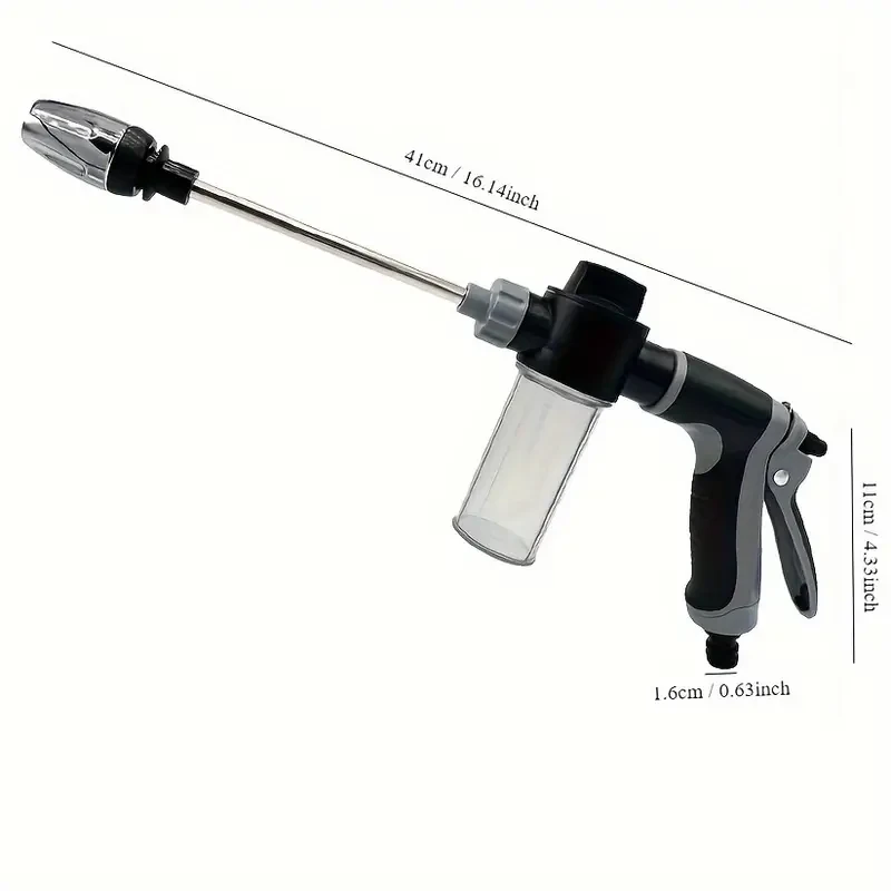 Portable High-Pressure Water Gun - Car Washer Garden Spray Hose With Foam Nozzle