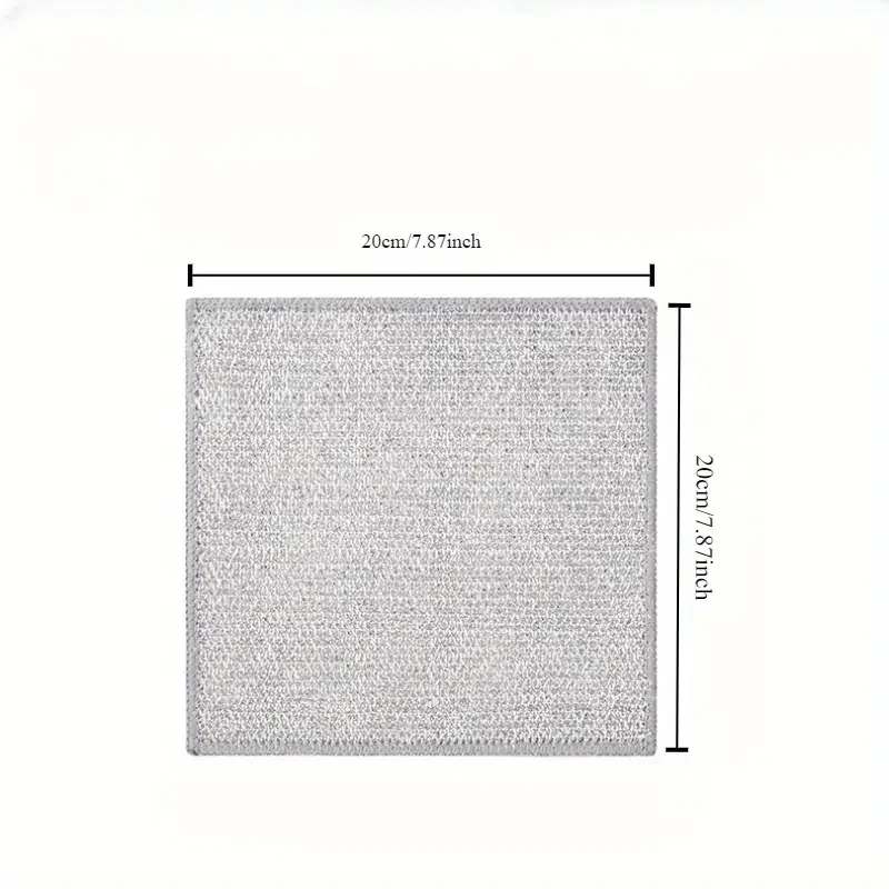 Non-Scratch Dishwashing Microfiber Steel Wire Scrubbing Pads - 30-Pack