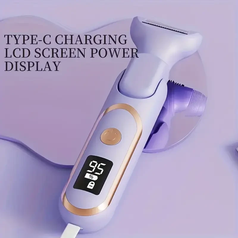 5 in 1 Electric Epilator for Women - USB Rechargeable, Great for Armpits, Bikini Area And Legs