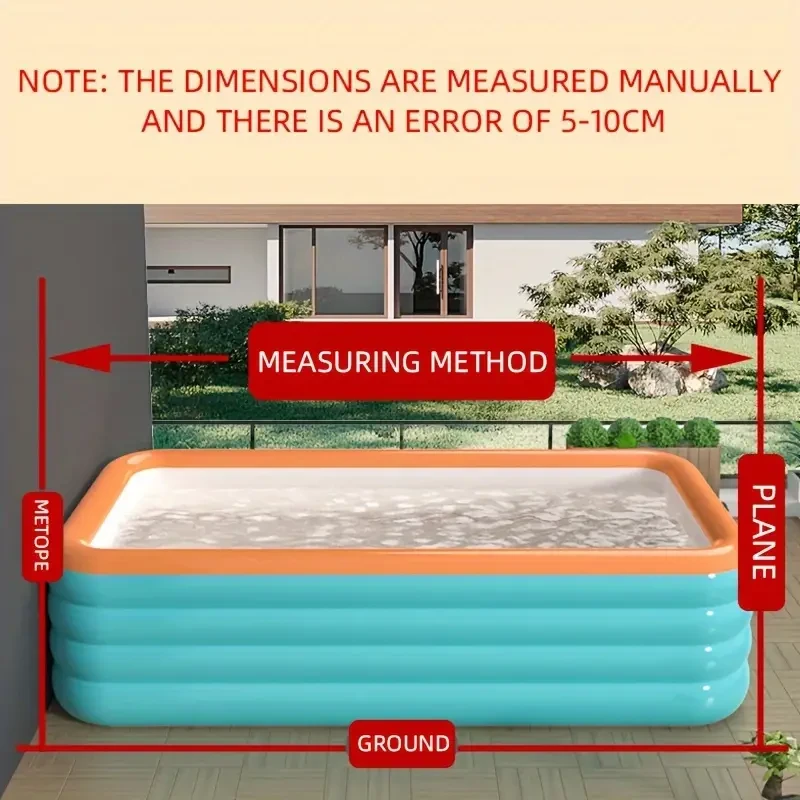Extra-Large 3-Layer Thick PVC Inflatable Swimming Pool for Adults