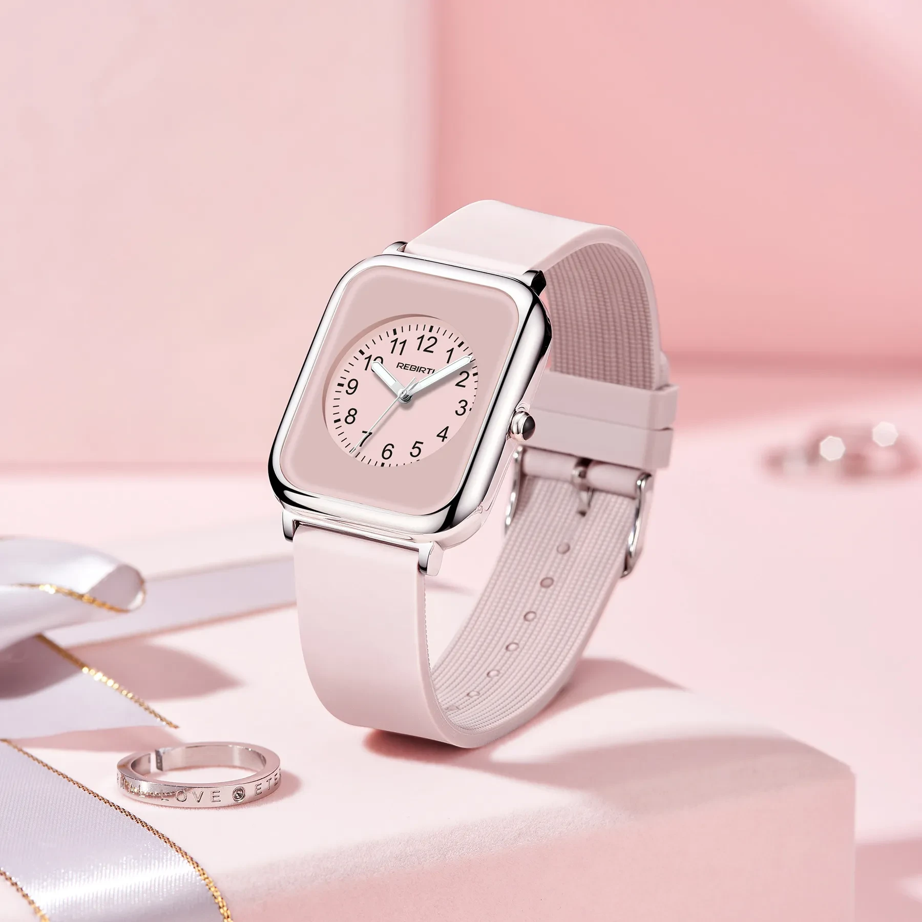 Black Square Waterproof Ladies Watch