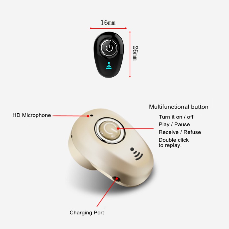 Mini Invisible True Wireless Earphones  Noise Cancelling Bluetooth TWS Earbuds