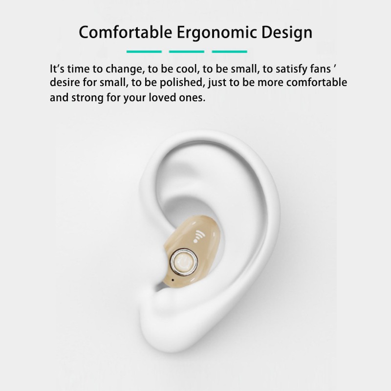 Mini Invisible True Wireless Earphones  Noise Cancelling Bluetooth TWS Earbuds