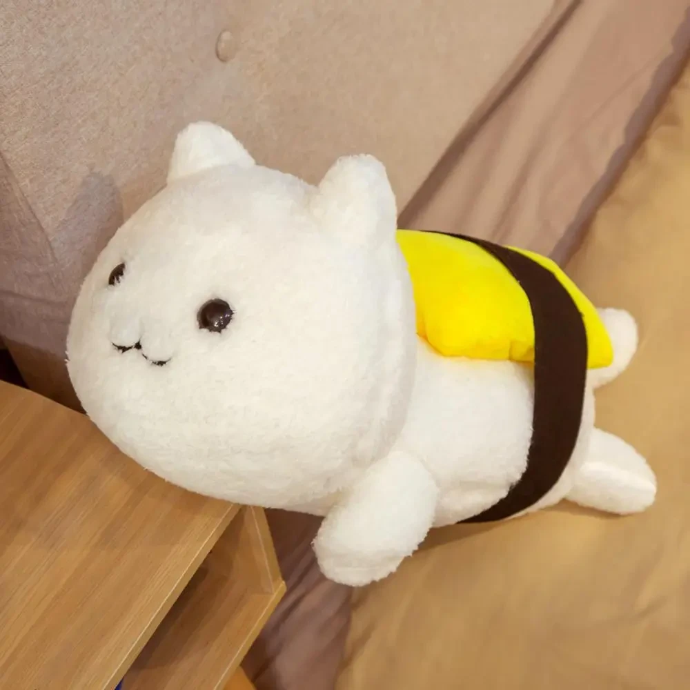 Plush Sushi Tuna Salmon Omelette Pillow Stuffed Fuzzy Toy Food Big Doll Sofa Decorative Kids SPY